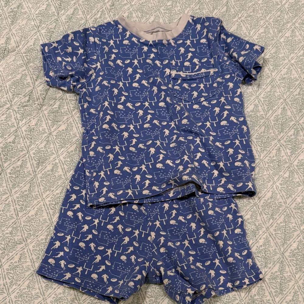 Cozy Blue Kids Pajama Set with Fun Print